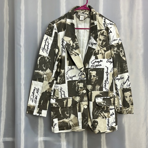 John Wayne and others autographed suit coat. Just printed autographs